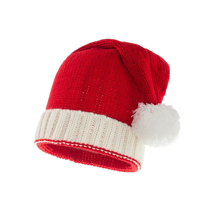 Zhuoxiang Knitted hat Fashion goes with everything Christmas ball wired ball cap（Customized products, specific price ask customer service）