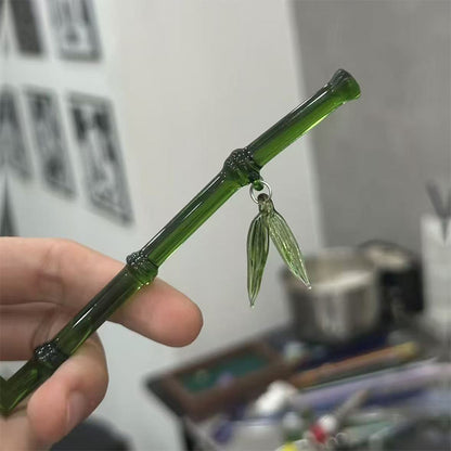 Zhuoxiang Glass ornament Chinese style bamboo joint Bamboo hairpin