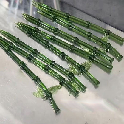 Zhuoxiang Glass ornament Chinese style bamboo joint Bamboo hairpin